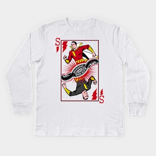 SHAZAM BLACK ADAM - Playing card Kids Long Sleeve T-Shirt